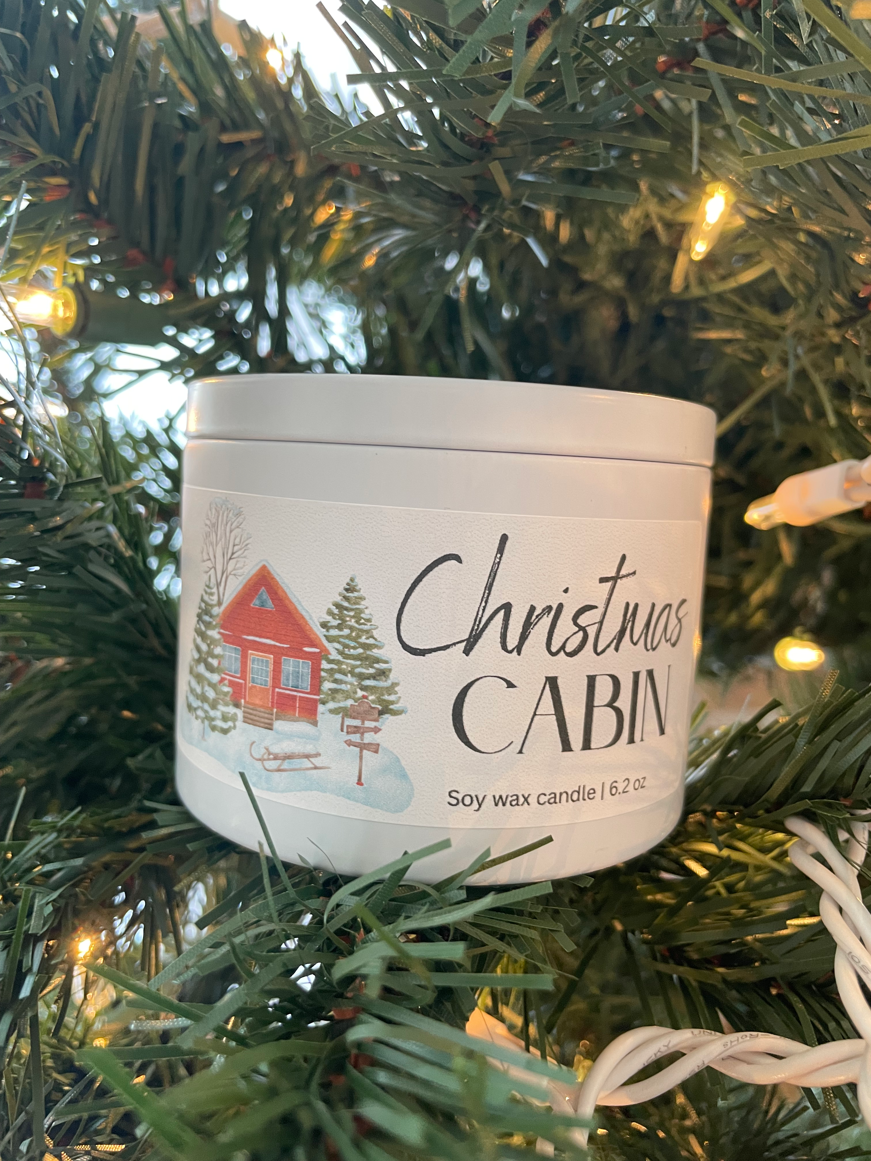 Christmas Cabin Candle 