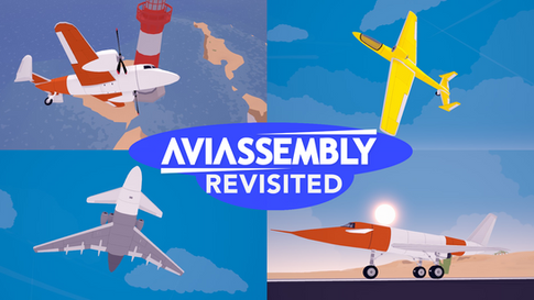 Four aircraft designs made in Aviassembly game.
