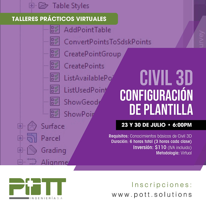 Civil 3D Configuración de Plantillas | VIRTUAL