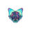 Thumbnail: Vaporwave Geometric Cat Skull Vinyl Sticker
