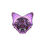 Thumbnail: Fuchsia Geometric Cat Skull Vinyl Sticker