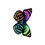 Thumbnail: Rainbow Stripe Butterfly Vinyl Sticker