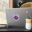 Thumbnail: Fuchsia Geometric Cat Skull Vinyl Sticker