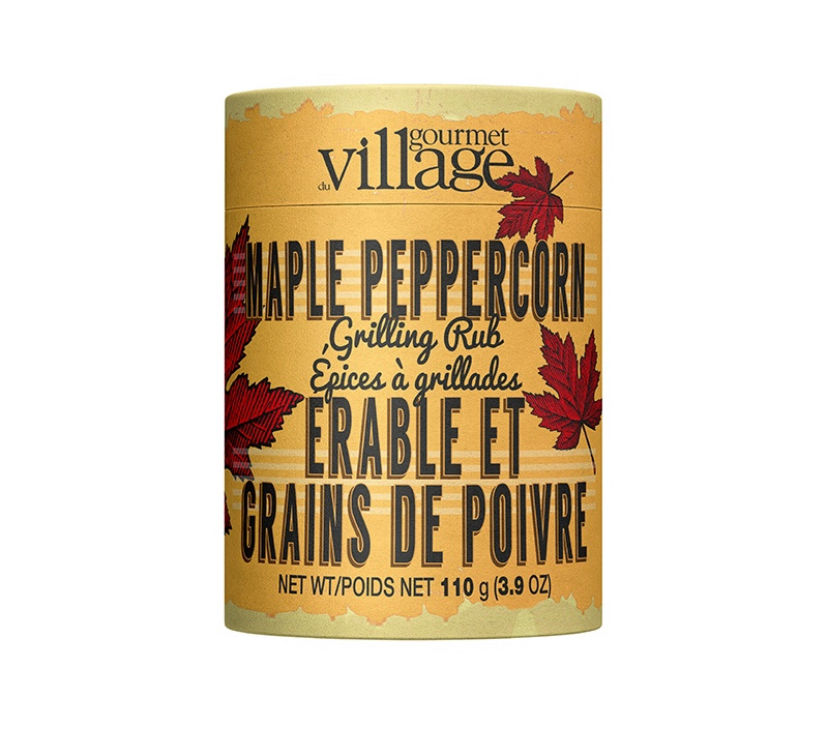 Boîtier d’épices à grillades érable et grains de poivre