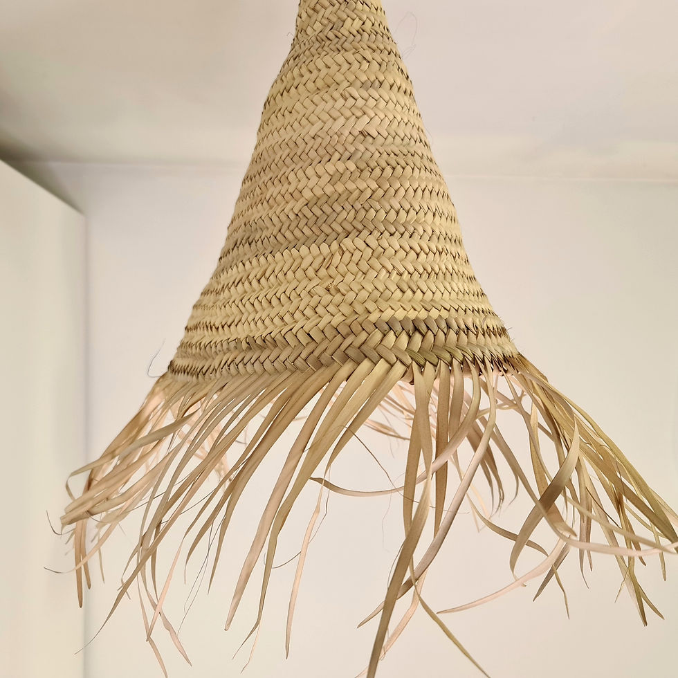 Miniature : Suspension Ibiza — coquillages et fibre naturelle