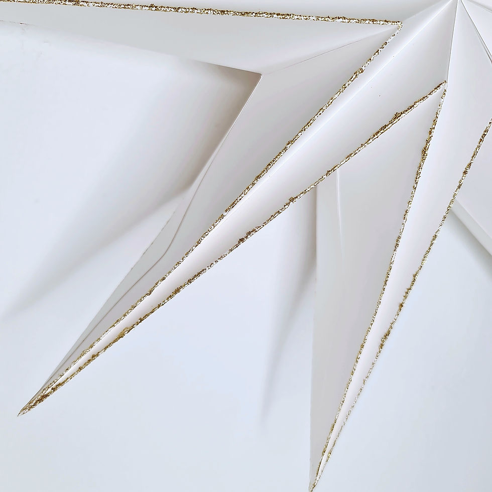 Miniature : 360481 Etoile blanche & dorée 50 cm
