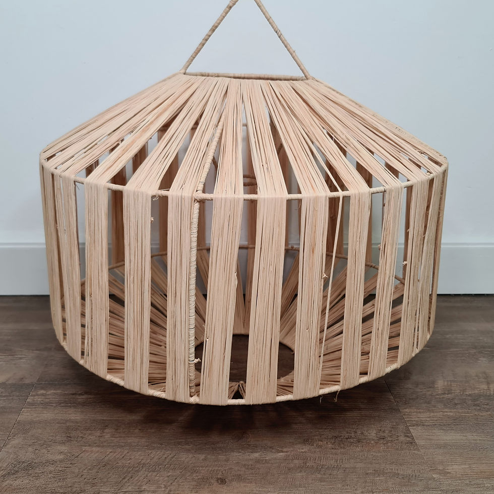 Miniature : Suspension raphia naturel — artisanat de Bali