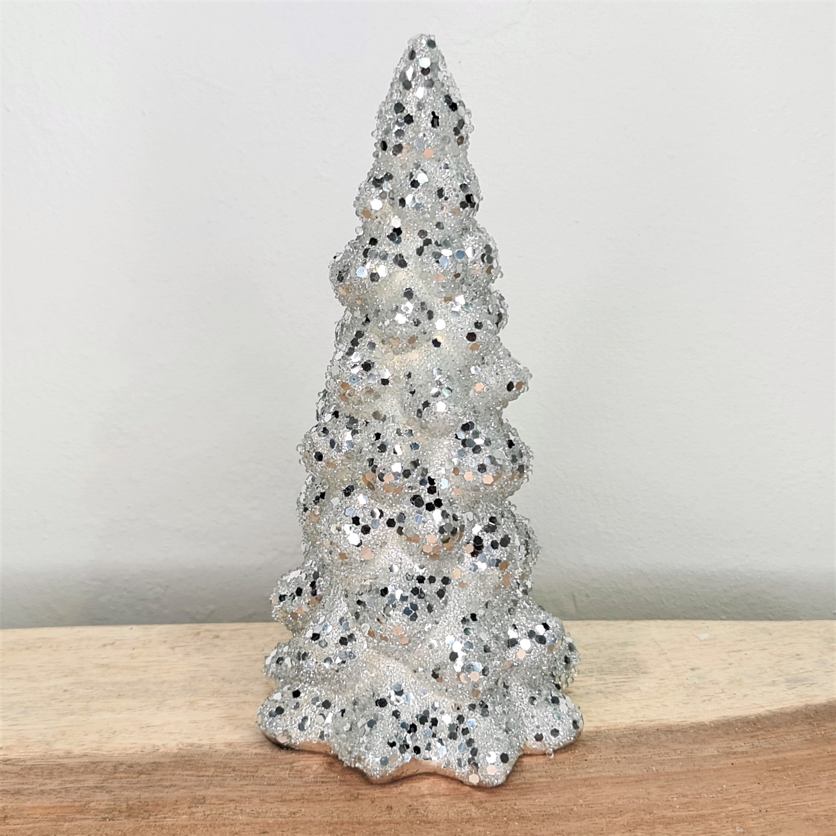 Sapin J-Line en verre argenté