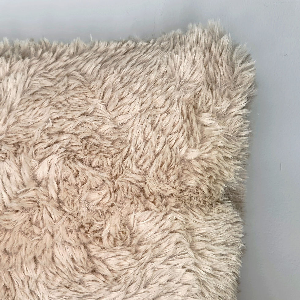 Miniature : Coussin doudou «&nbsp;ours&nbsp;» beige 45 x 45 cm — polyester moelleux