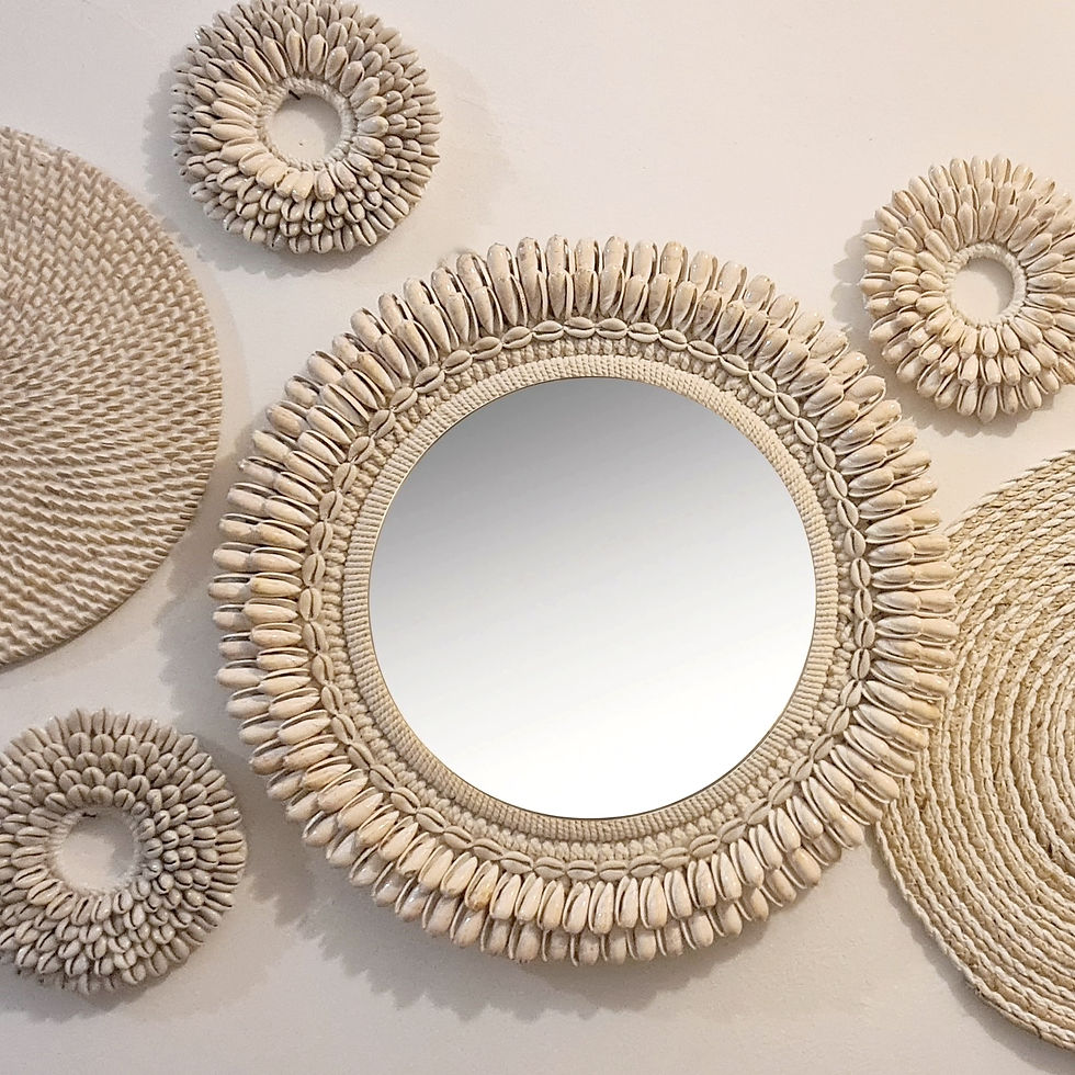 Miniature : Set de table & déco murale osier blanc — Berchique Ø30