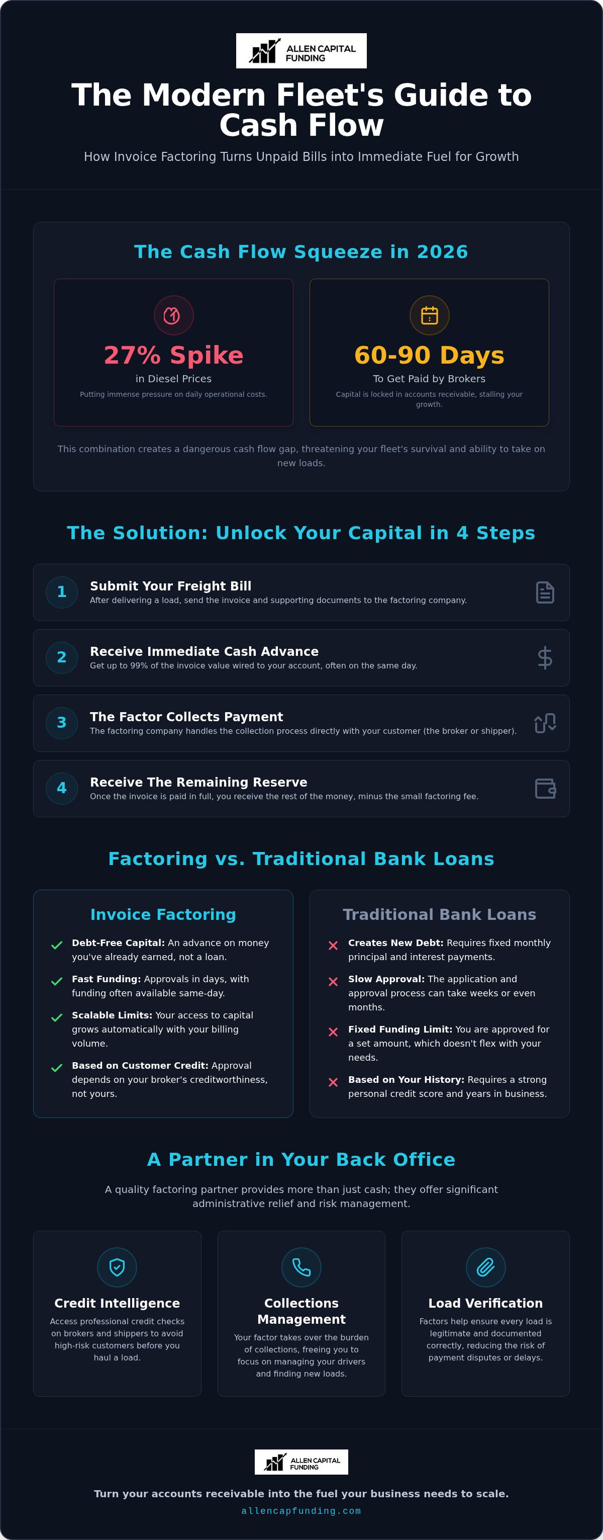 Invoice factoring for trucking companies