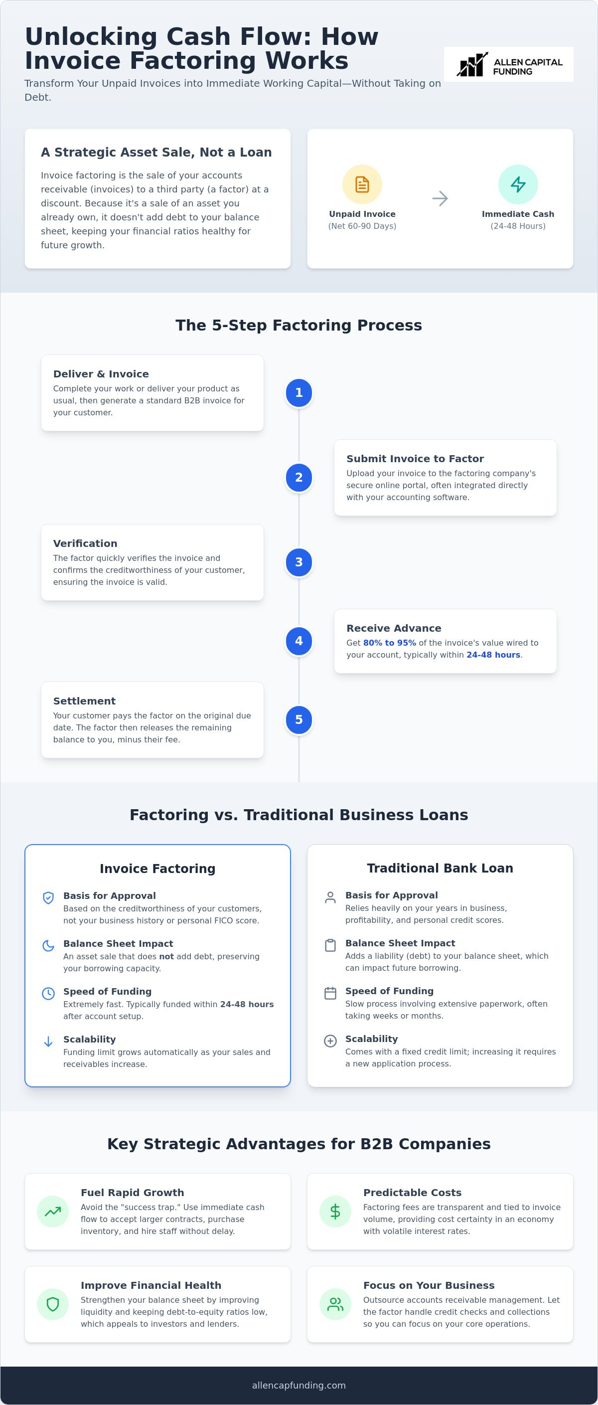 How does invoice factoring work