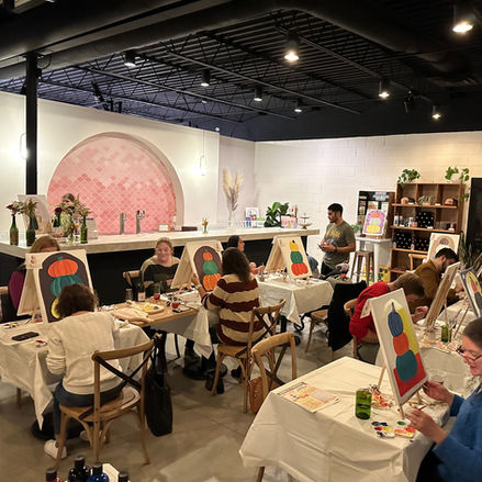 tasting room during painting experience