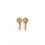 Thumbnail: Yingarna 15mm Earring with Howlite [Orange]