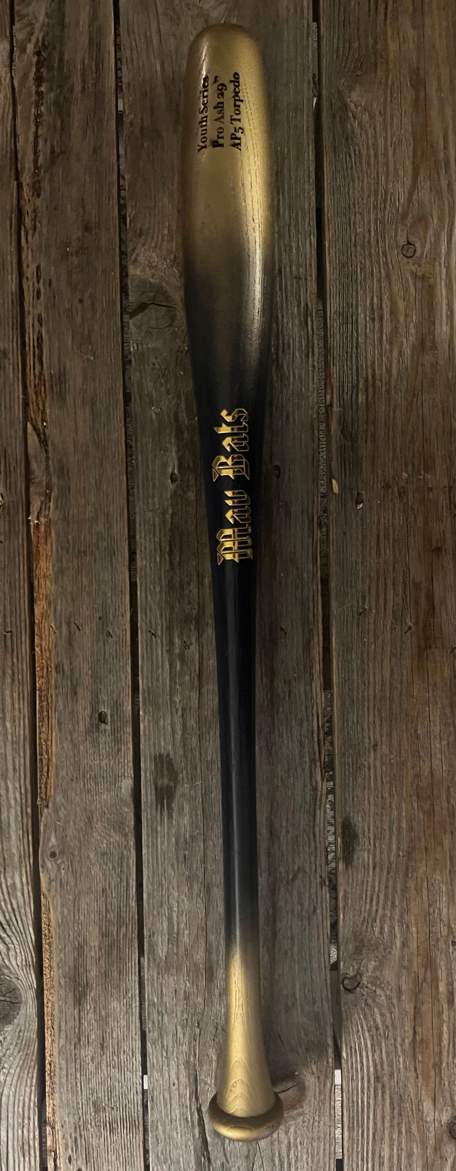 29” Youth Ash AP5 Torpedo in Navy & Gold Fade