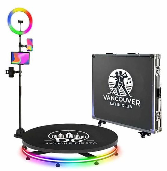360 photo booth for 4–5 people