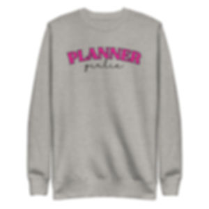 Grey Planner Girlie Crewneck