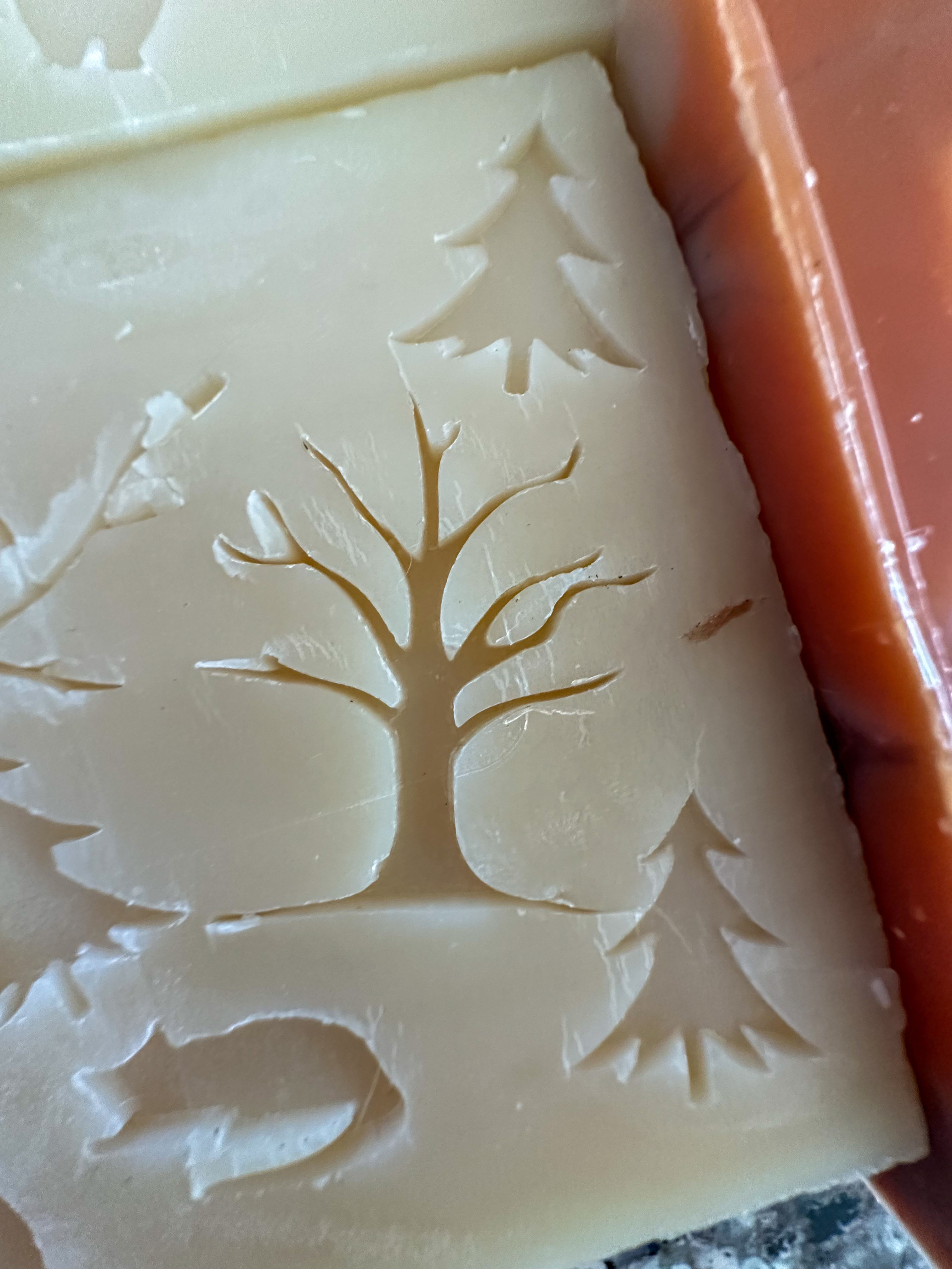Small soap stamp - trees, animals, and objects