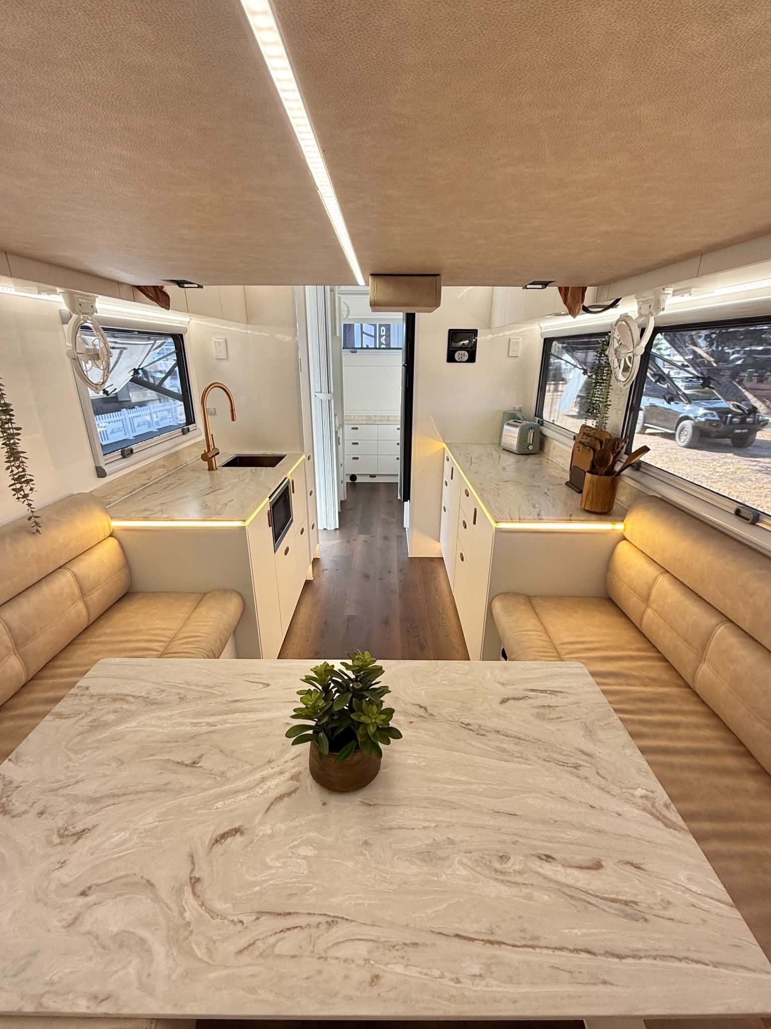 Dinette and kitchen, LED lit