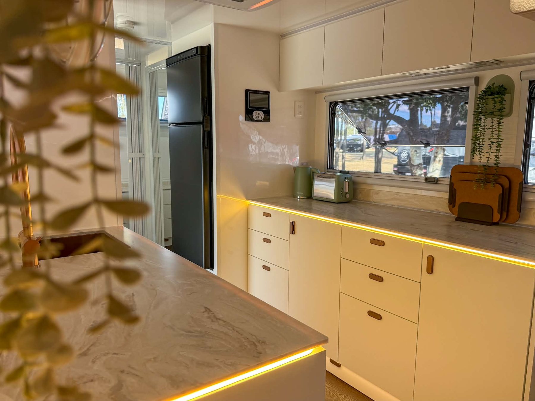 Kitchen and fridge
