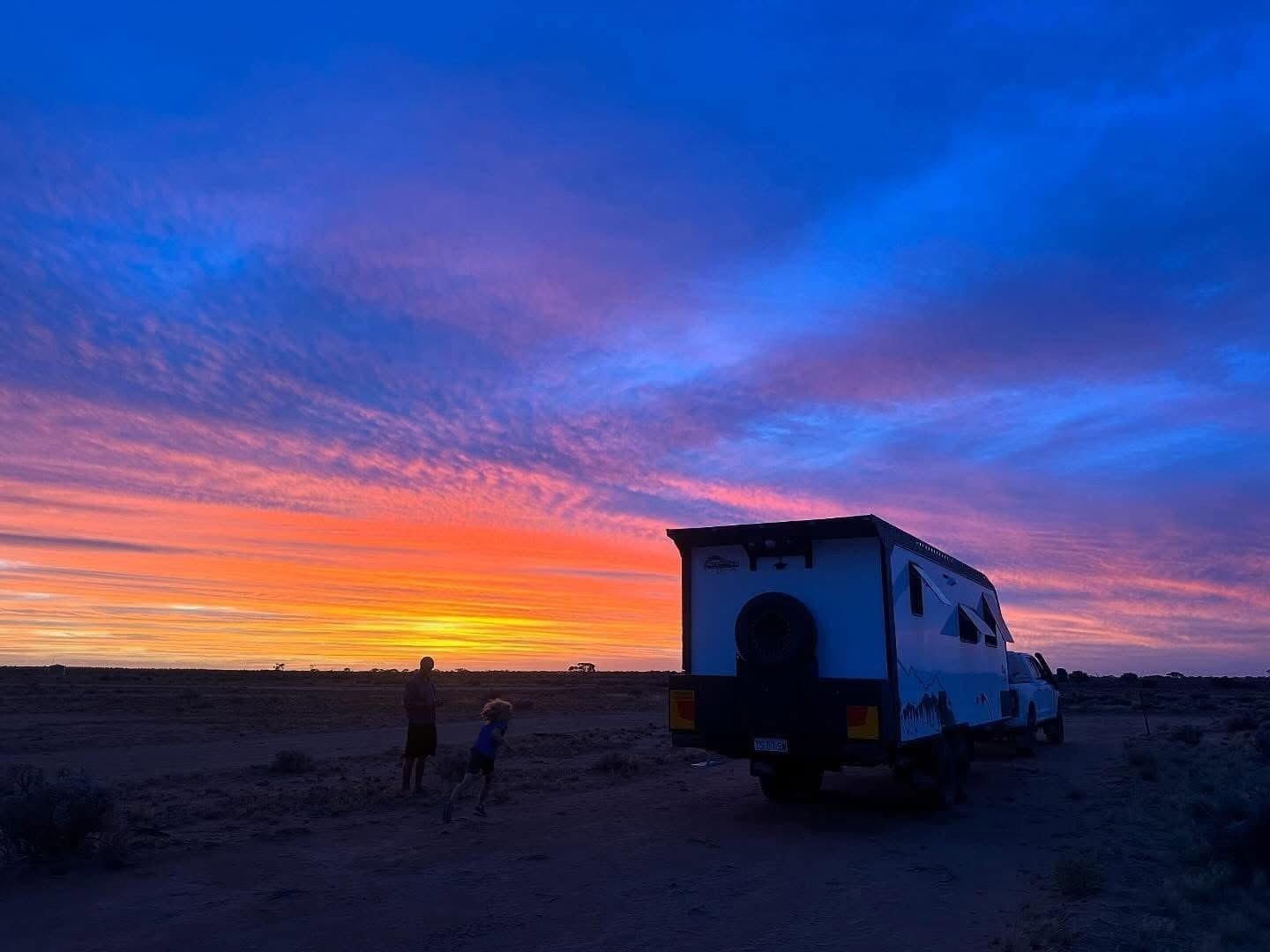 Sunset camp on the flats