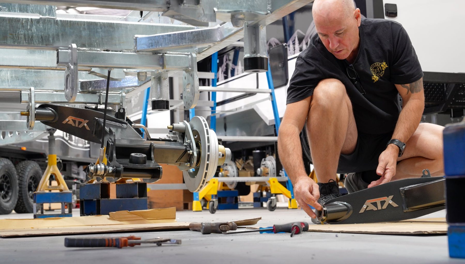 Fitting ATX suspension to a chassis