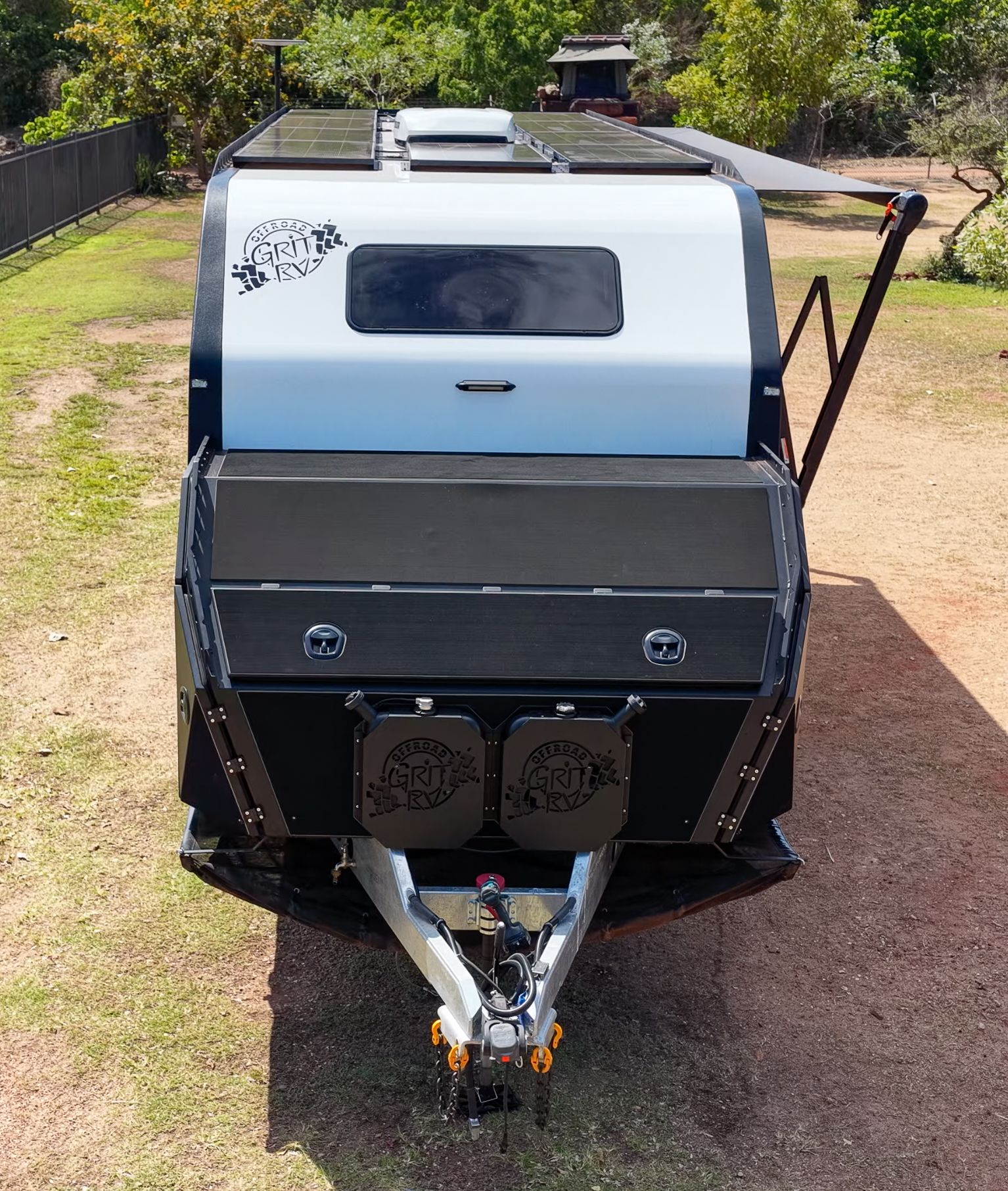 A-frame, toolbox and jerry can holders
