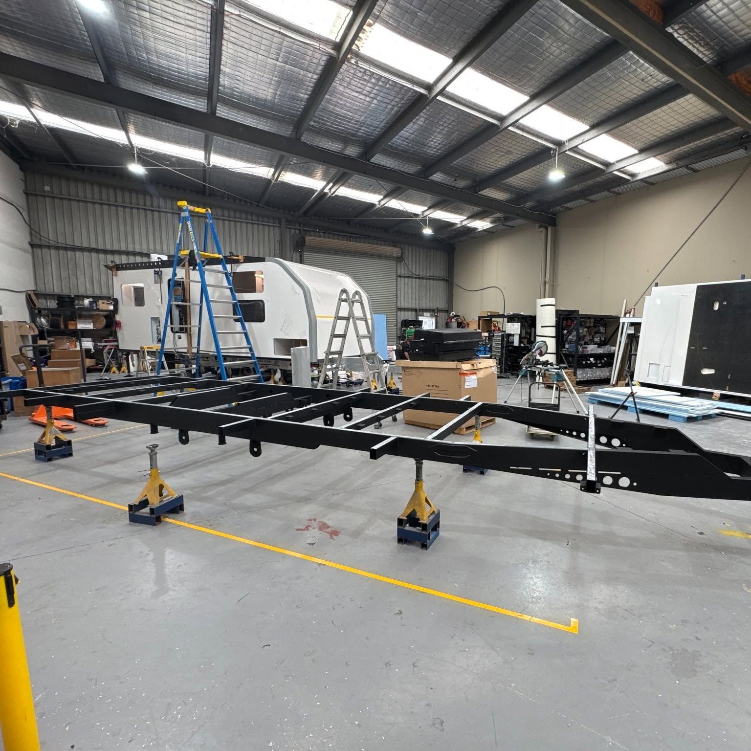 Chassis on the factory floor