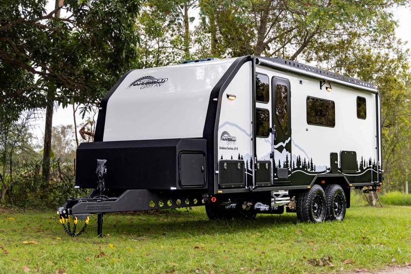 21 foot bunk van outside the factory