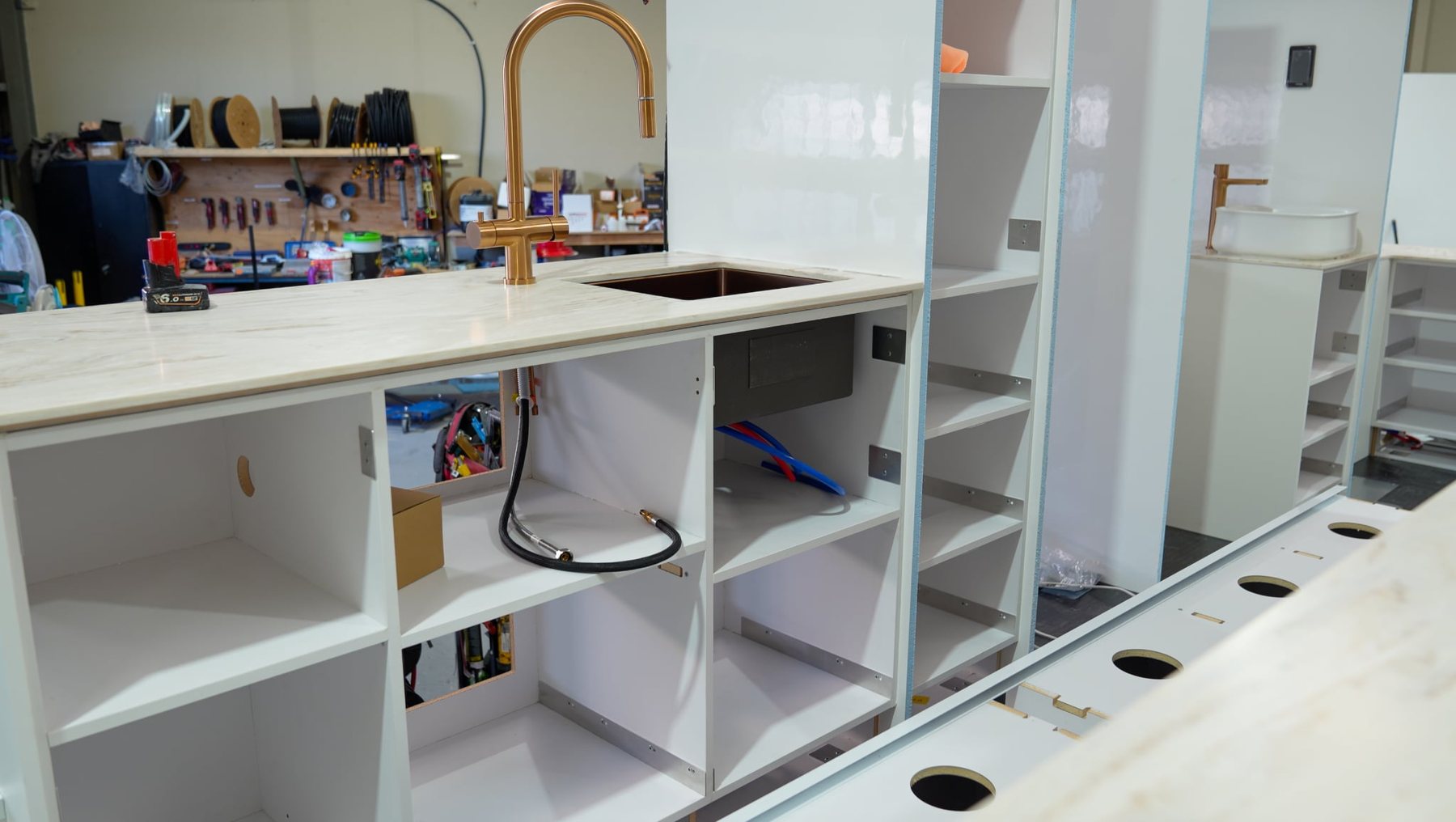Cabinetry going into a build