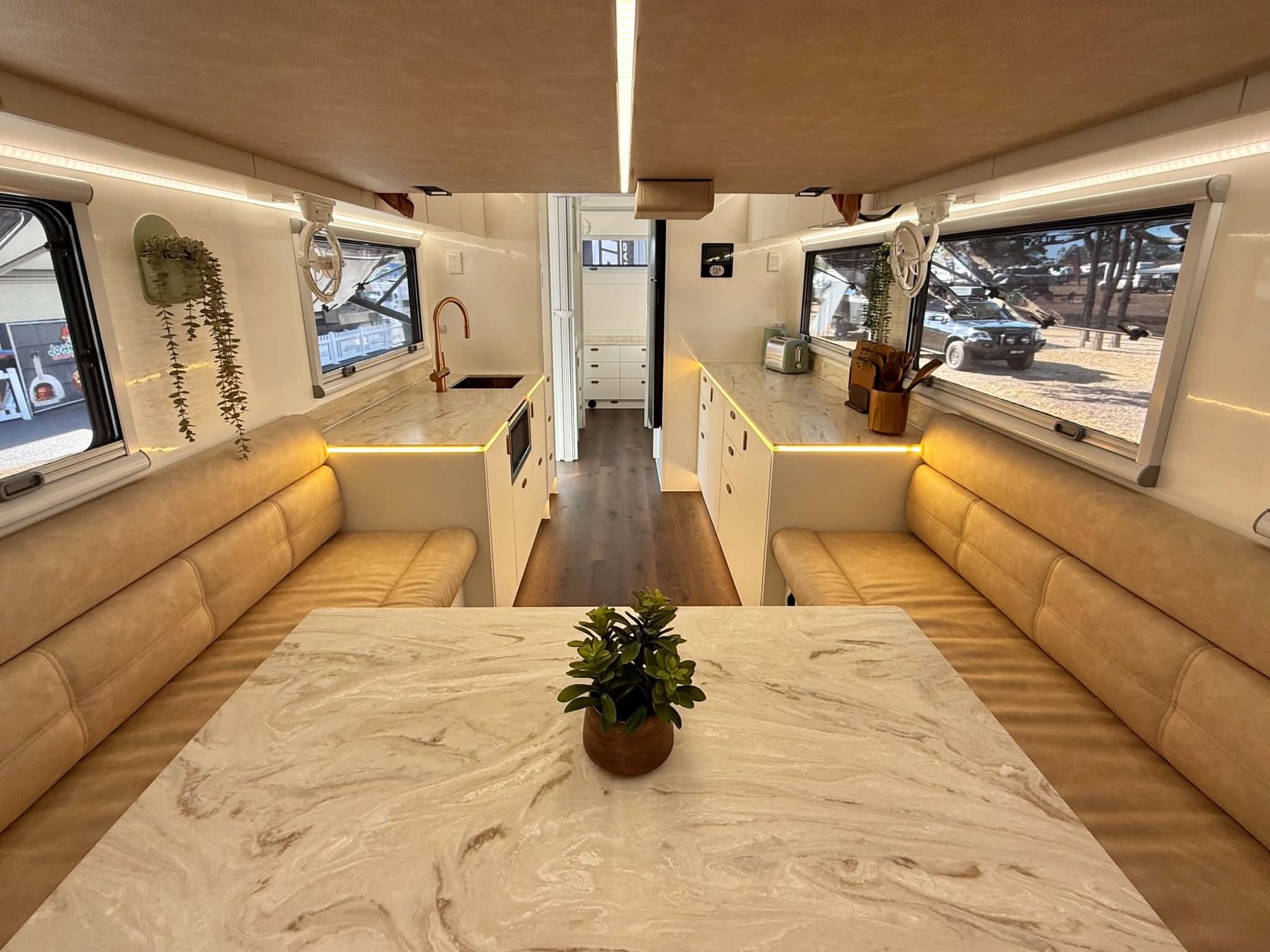 Dinette, looking back to the bedroom