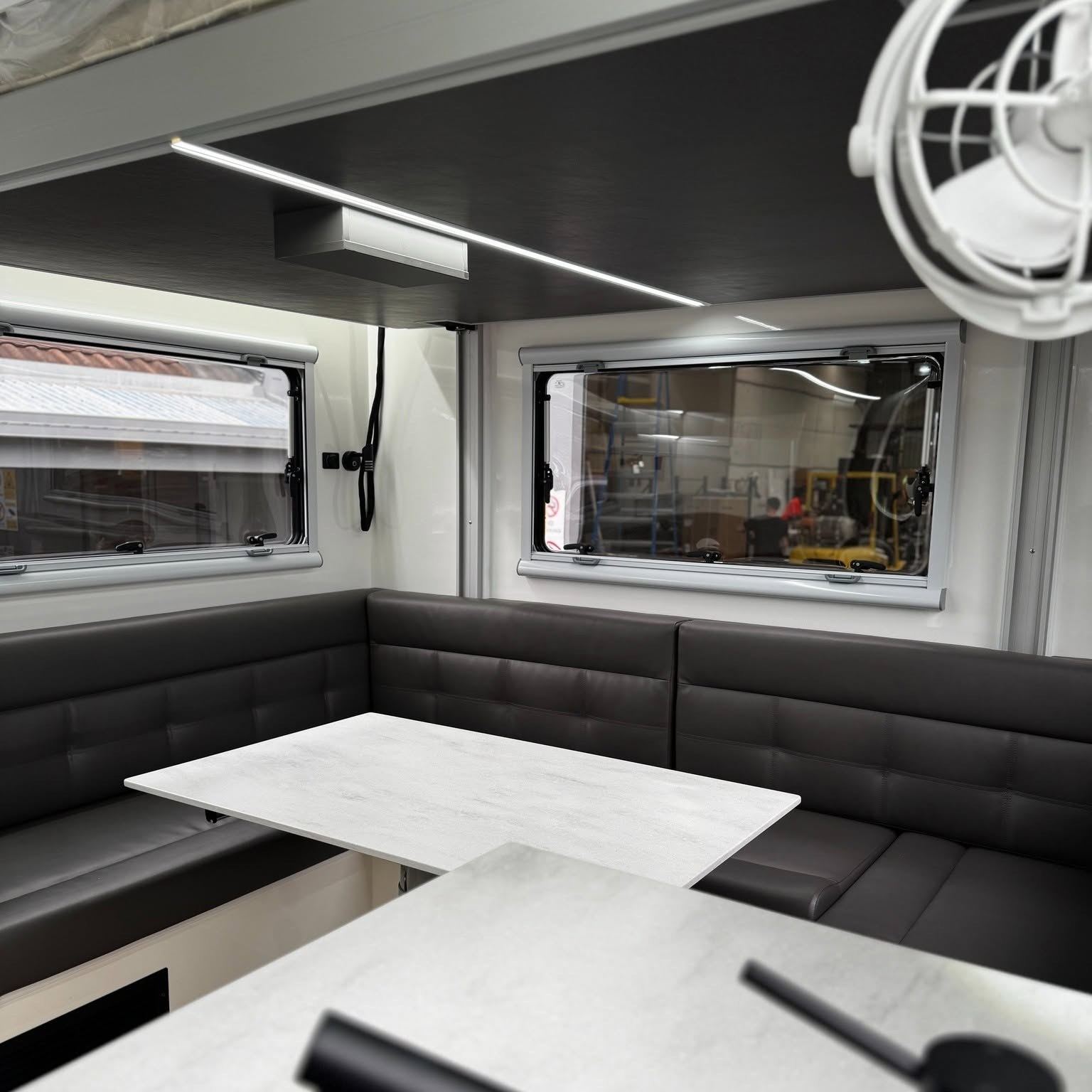 Black leather dinette