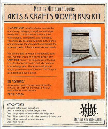Mini Rug Weaver Miniature Loom - Arts & Crafts Woven Rug Kit | MMM