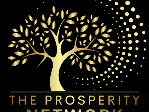 Golden tree logo of The Prosperity Network, symbolizing growth and connectivity.