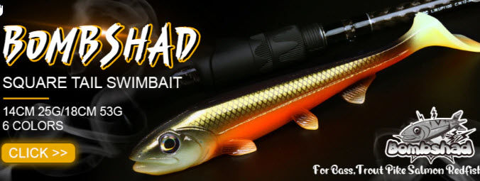 Gummiköder Swimbait Bombshad 14cm