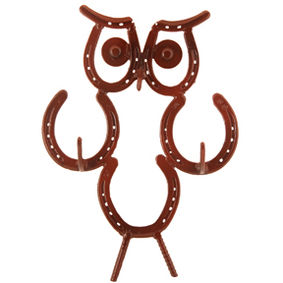 Horseshoe Owl with 2 Hooks