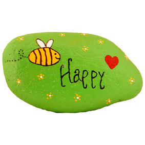 Painted Rock-Bee Happy