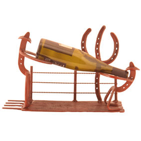 Horseshoe Cowboy & Cactus Wine Holder