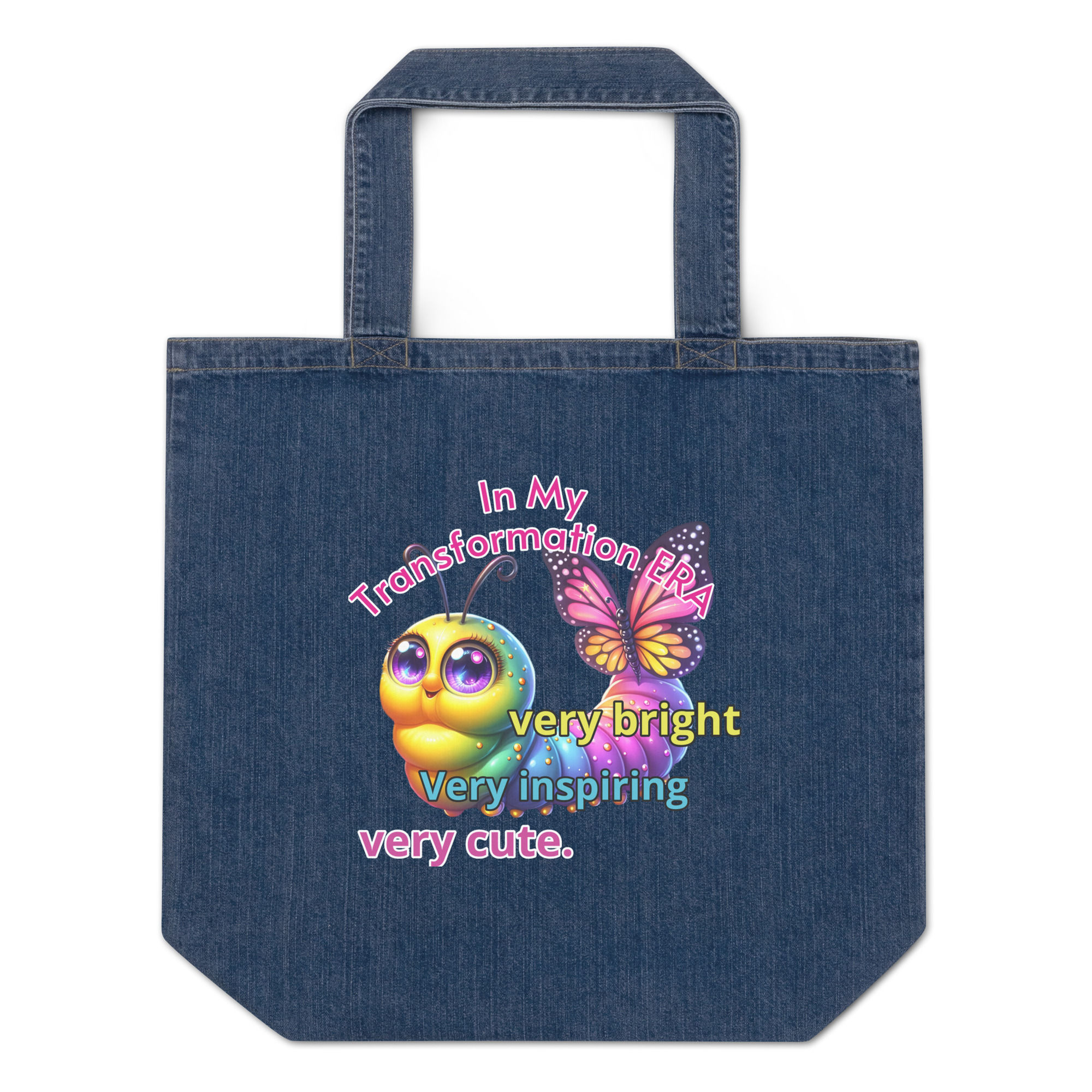 Transformation Era. Organic denim tote bag