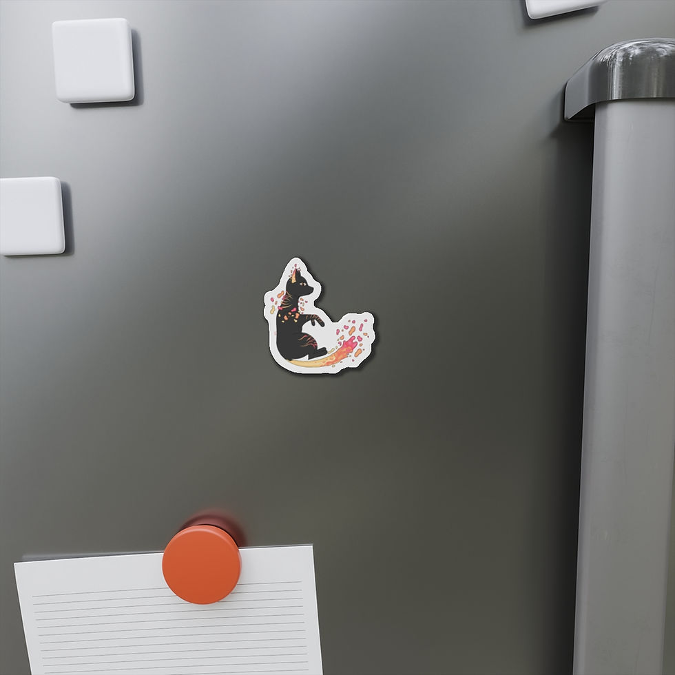 Thumbnail: Athena Kasper Designs. Space Cat Series. Die-Cut Magnets