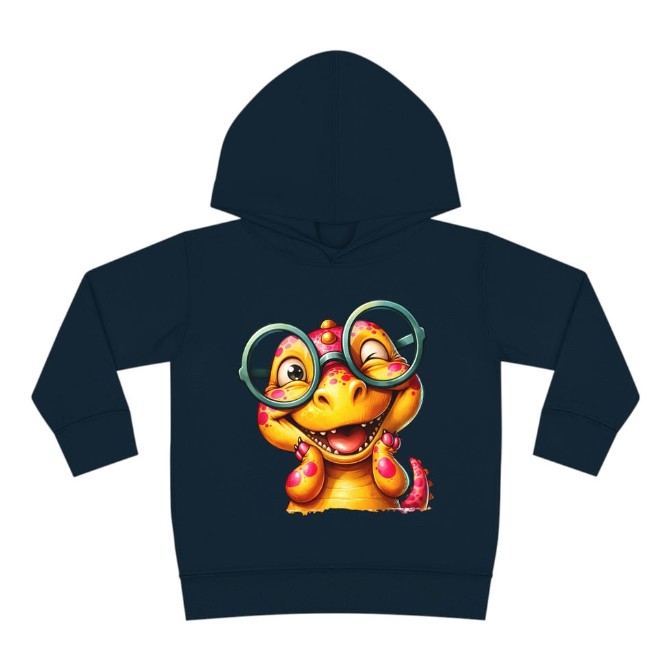 Thumbnail: Dino Orange.Toddler Pullover Fleece Hoodie