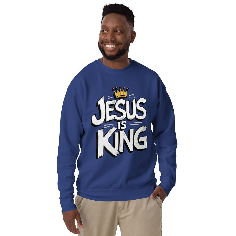 Thumbnail: Jesus is King.  Unisex Premium Sweatshirt