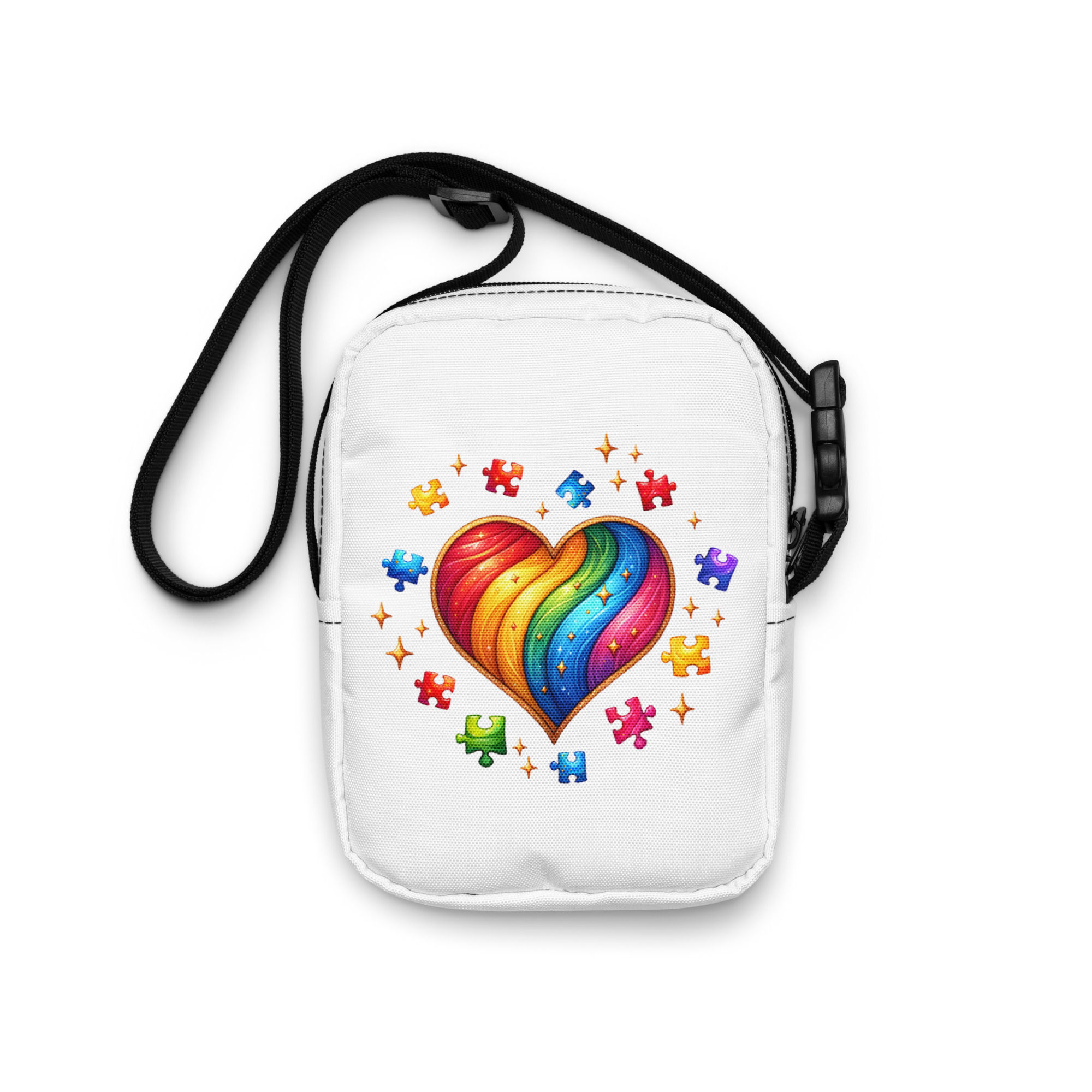 Autism. Love.Heart. Utility crossbody bag