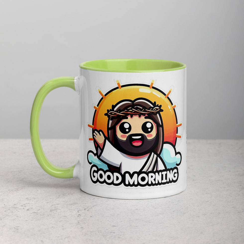 Thumbnail: "Good Morning. with Jesus" 2 Mug with Color Inside
