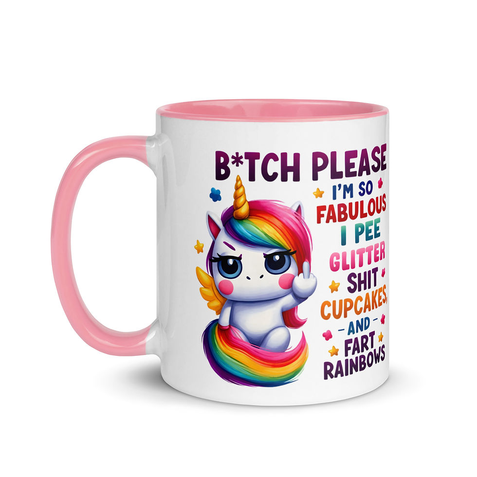 Thumbnail: Fabulous Unicorn.  Mug with Color Inside