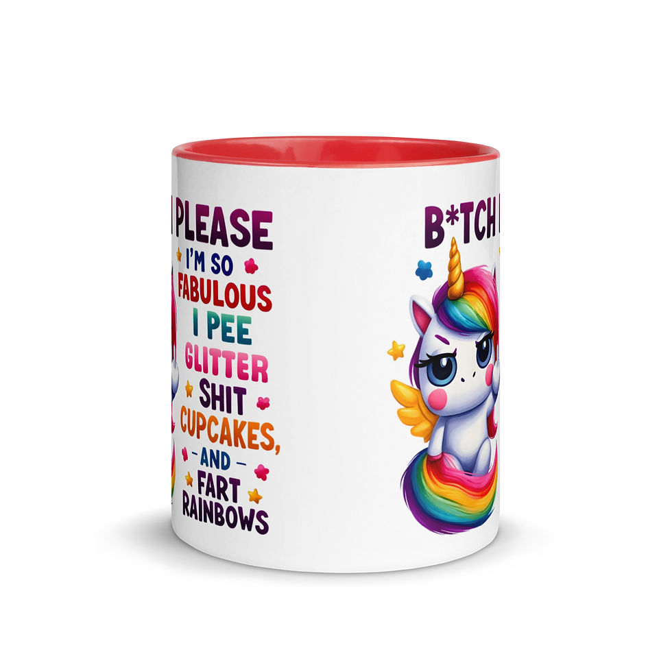 Thumbnail: Fabulous Unicorn.  Mug with Color Inside