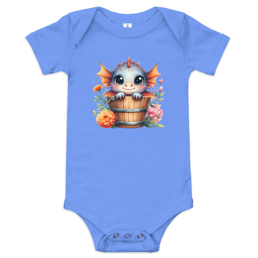 Thumbnail: Dragon.  Baby short sleeve one piece
