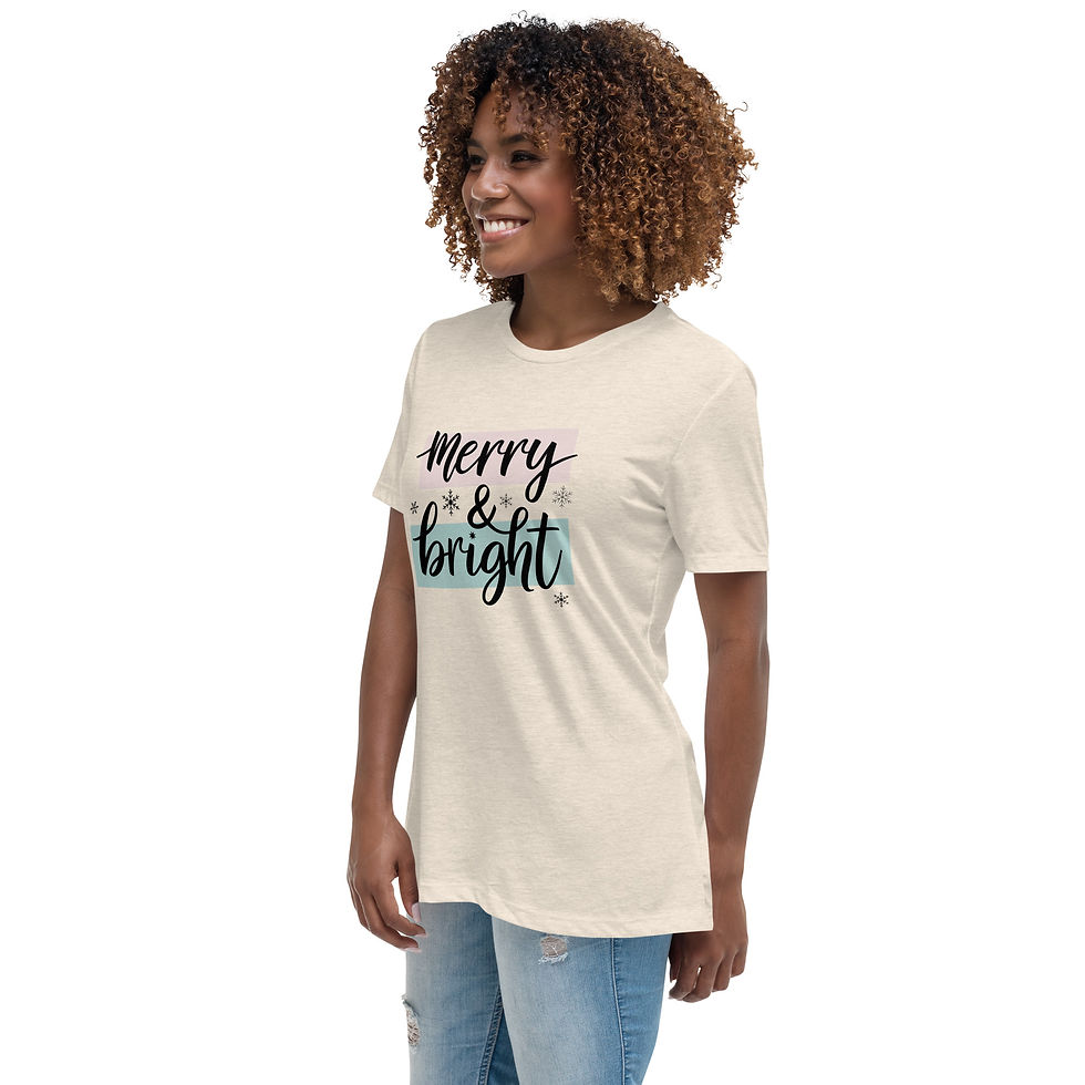 Thumbnail: Merry and Bright.  Women's Relaxed T-Shirt