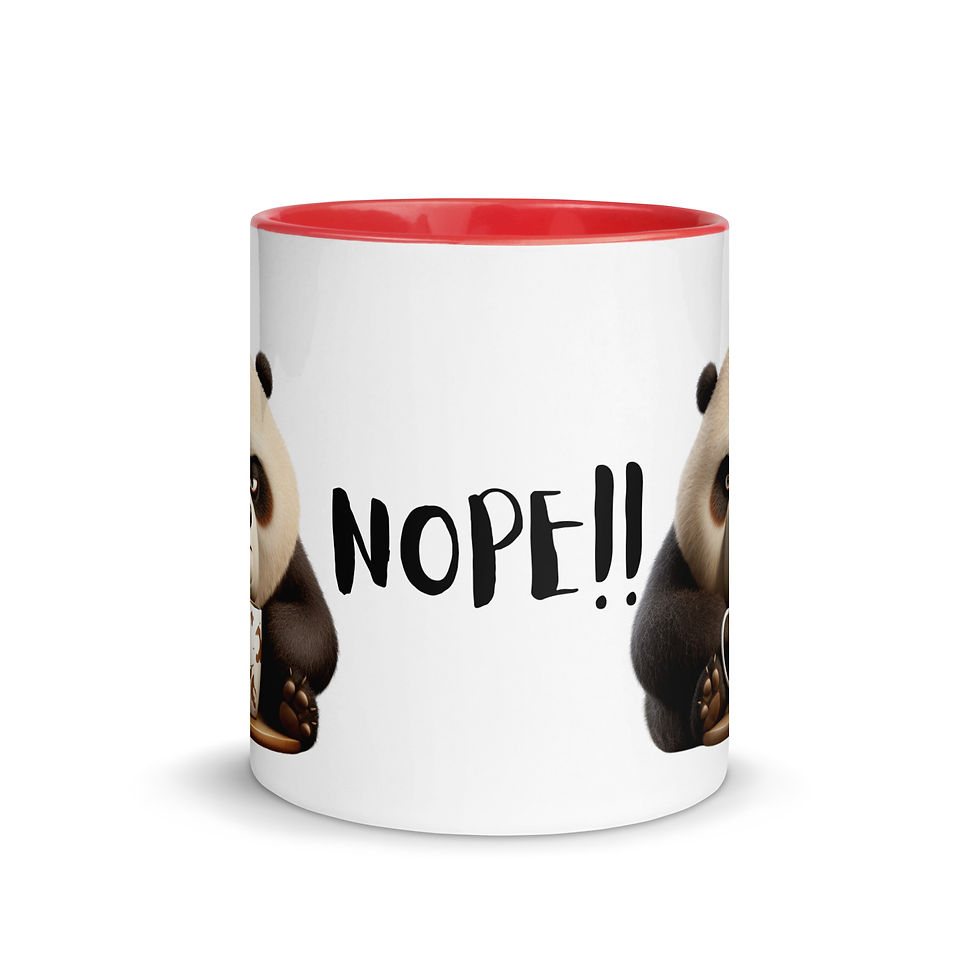 Thumbnail: Grumpy Panda.  NOPE!  Mug with Color Inside