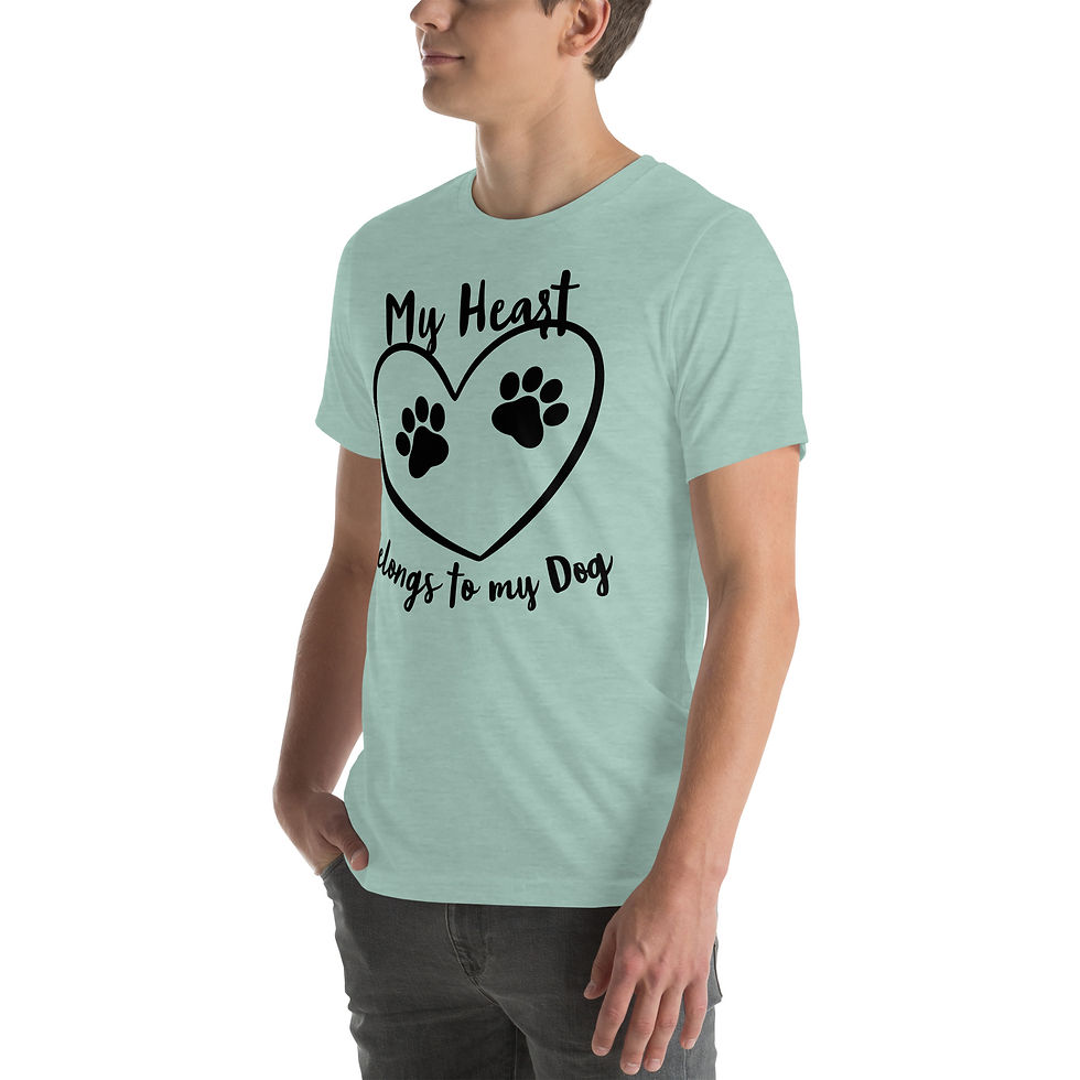 Thumbnail: My Heart Belong to My Dog. Unisex T-Shirt